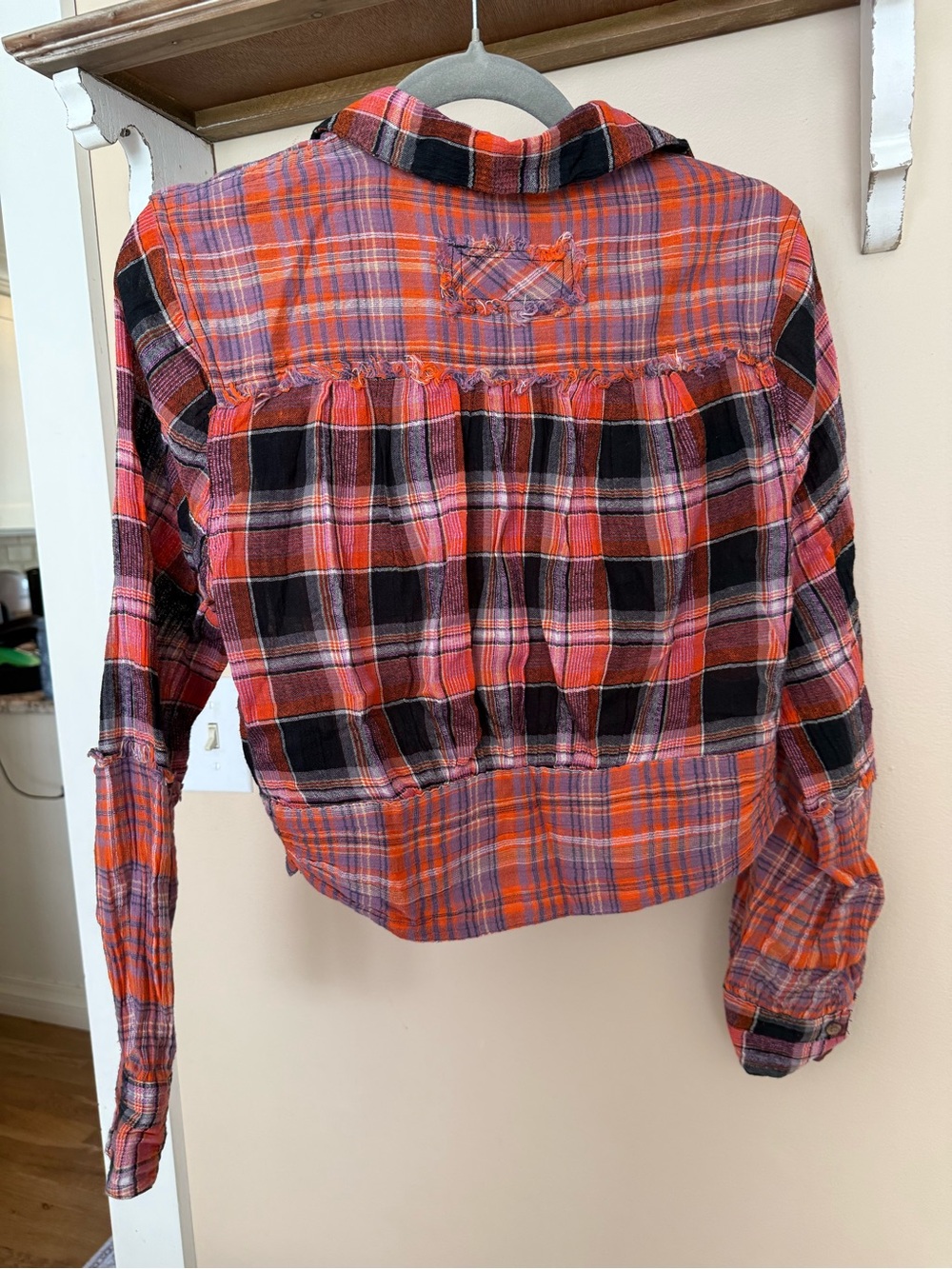 We The Free Plaid Tie Front Top - Picture 6 of 6